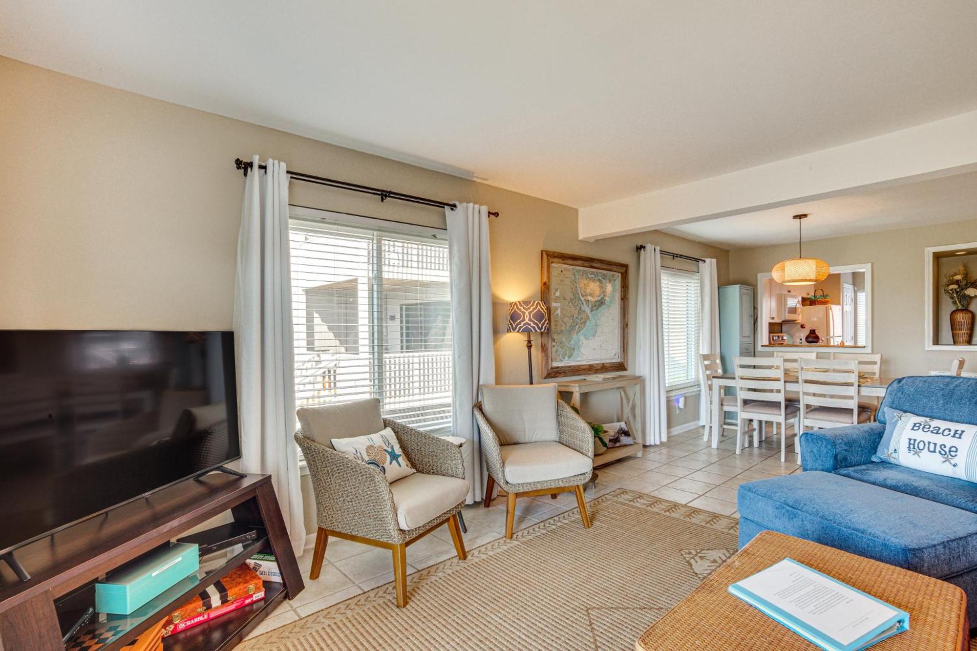 Harbor Island Condo With Deck - Steps To Beach! Oceanmarsh Subdivision Экстерьер фото