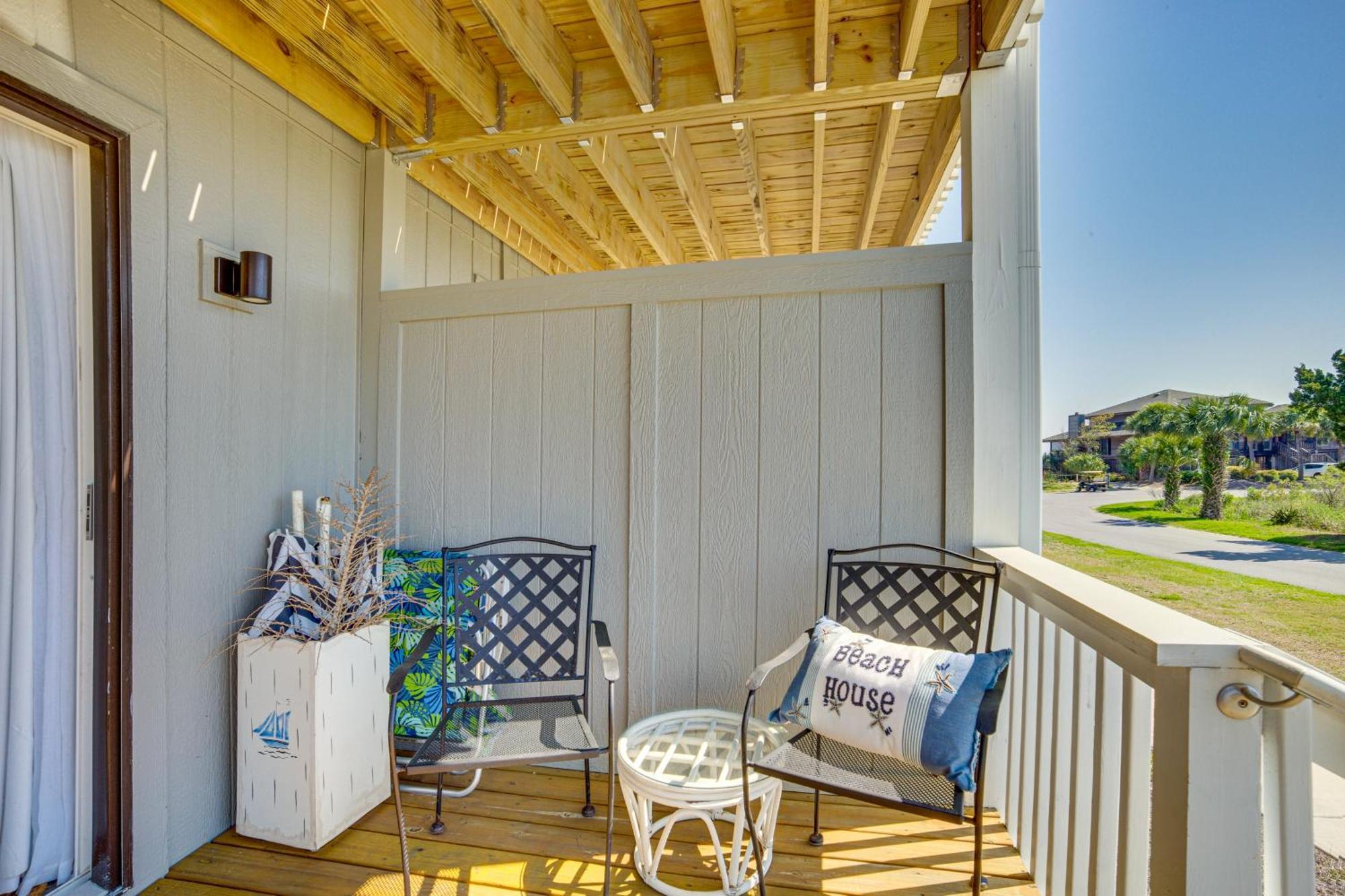 Harbor Island Condo With Deck - Steps To Beach! Oceanmarsh Subdivision Экстерьер фото